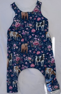 Down on the Farm Cow Print Harem Romper