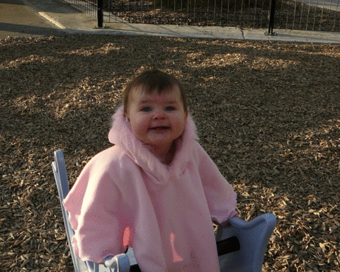 Rebekah having fun in the park
