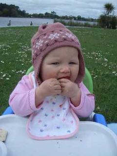 Emma out on a picnic